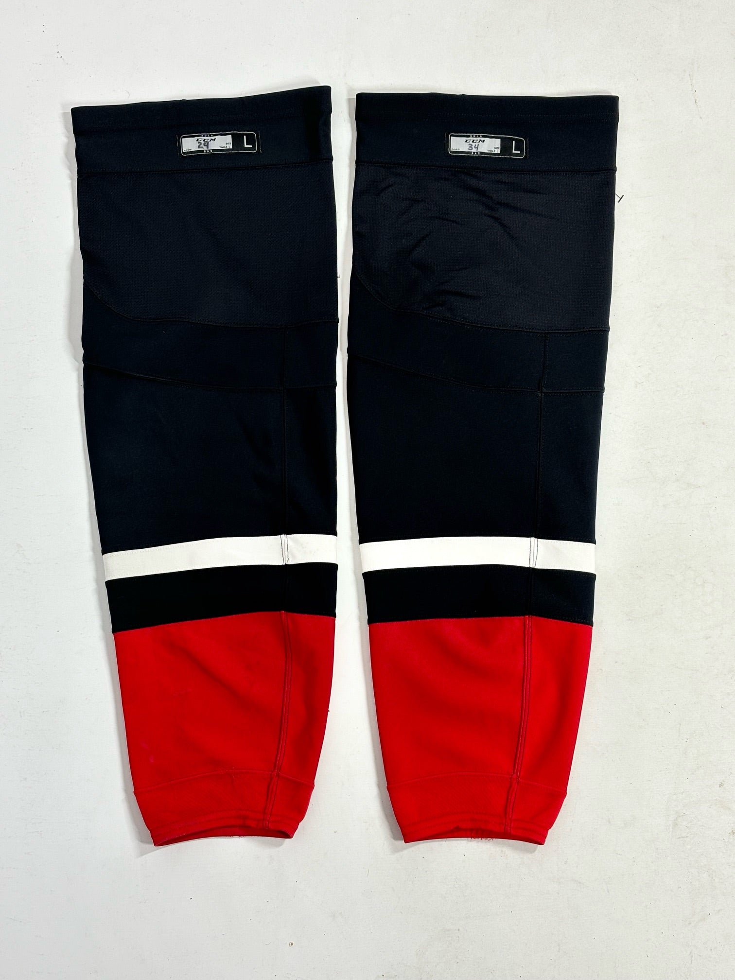 OHL - Chaussettes de hockey CCM d'occasion (noir/blanc/rouge)